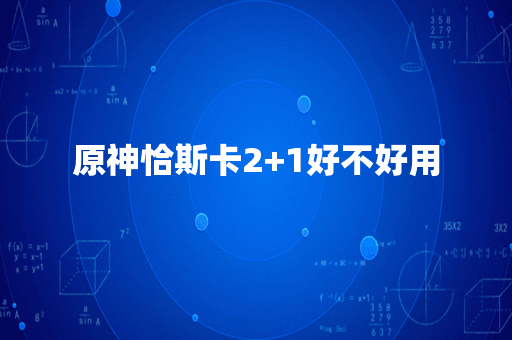 原神恰斯卡2+1好不好用
