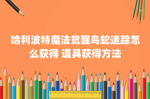 哈利波特魔法觉醒鸟蛇迷踪怎么获得 道具获得方法